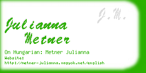 julianna metner business card